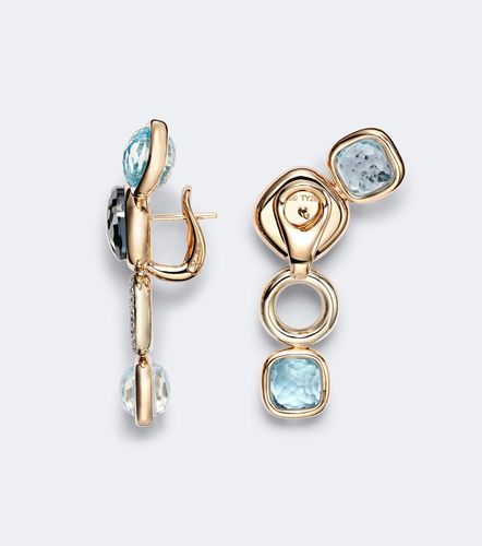 Boucles d’oreilles Nudo en or blanc et rose 18 ct, topazes et diamants - Pomellato - Modalova