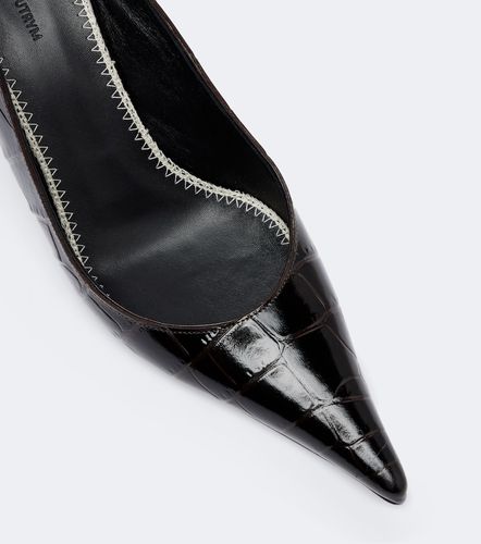 Escarpins slingback en cuir façon croco - Magda Butrym - Modalova