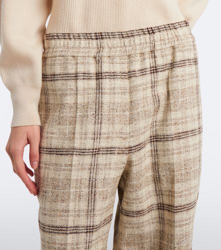 Pantalon ample en coton, jute et soie mélangés - Brunello Cucinelli - Modalova