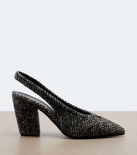 Escarpins slingback à chevrons - Prada - Modalova