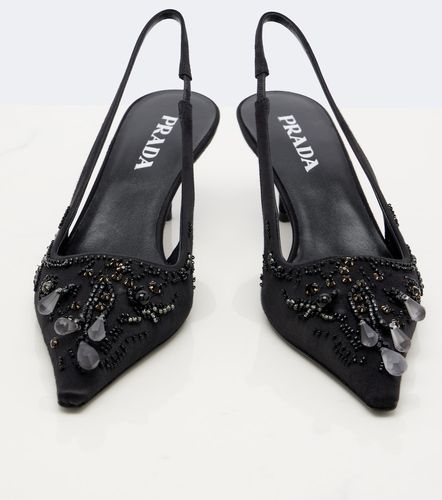 Escarpins slingback à ornements - Prada - Modalova