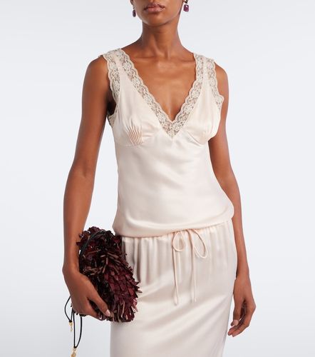 Top Blake en satin de soie à dentelle - Posse - Modalova