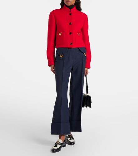 Pantalon ample VGold en Crêpe Couture - Valentino Garavani - Modalova