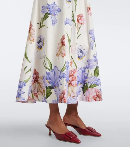 Robe de cocktail en coton à fleurs - Oscar de la Renta - Modalova