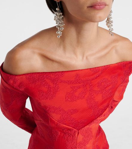 Robe longue Zarith en jacquard à encolure bardot - Emilia Wickstead - Modalova