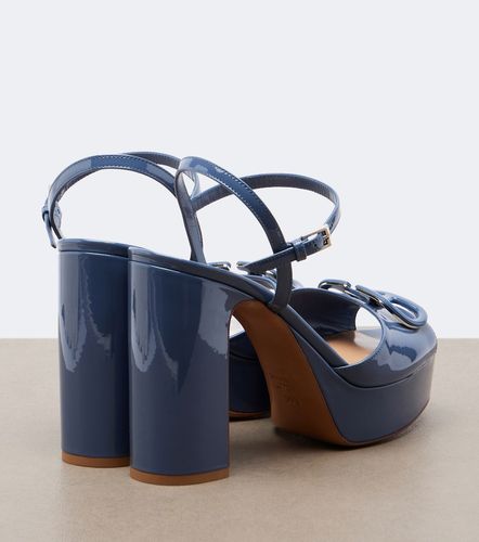 Sandales à plateau VLogo en cuir verni - Valentino Garavani - Modalova