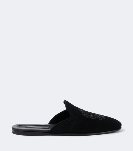 Mules en daim à broderies - Dolce&Gabbana - Modalova