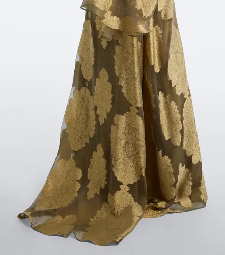 Robe longue Chimera en soie jacquard - Taller Marmo - Modalova