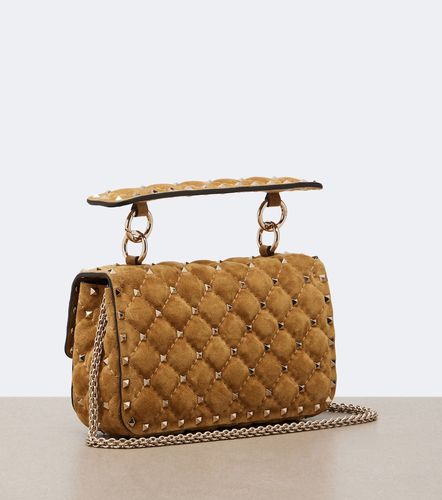 Sac à main Rockstud Spike Small en daim - Valentino Garavani - Modalova