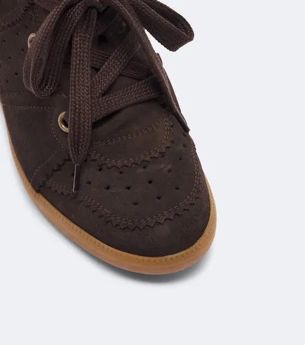 Baskets compensées Bobby en daim - Isabel Marant - Modalova