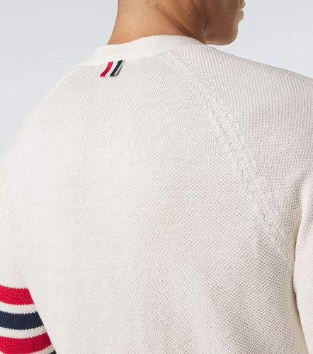 Cardigan 4-Bar en lin et coton - Thom Browne - Modalova