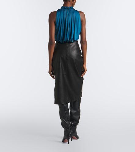 Balmain Jupe midi en cuir - Balmain - Modalova