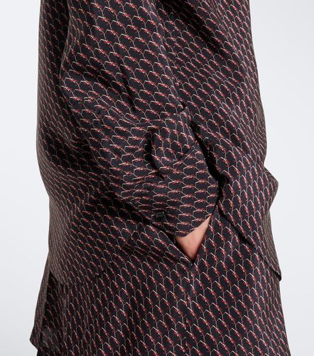Chemise Cassandre en soie à imprimé - Saint Laurent - Modalova