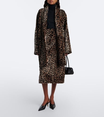 Jupe crayon Alana en shearling - Nour Hammour - Modalova