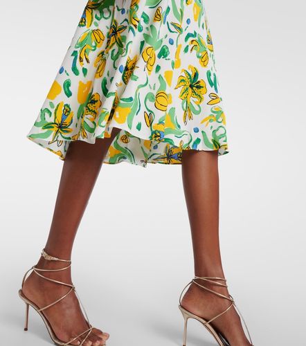 Robe midi Jemma en crêpe à fleurs - Diane von Furstenberg - Modalova