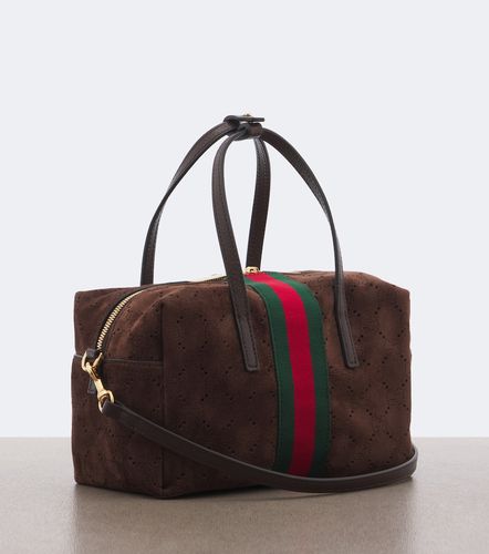 Gucci Sac Web Stripe Small en daim - Gucci - Modalova