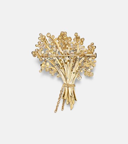 Yvonne Léon Collier et broche Mimosa en or 9 ct et 18 ct et pierres précieuses - Yvonne Leon - Modalova