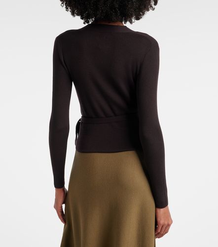 Cardigan cache-cœur en laine vierge - Jardin des Orangers - Modalova