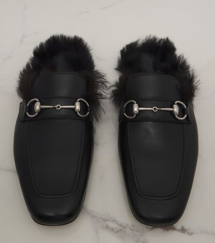 Mules Larindo en cuir et shearling - Gucci - Modalova