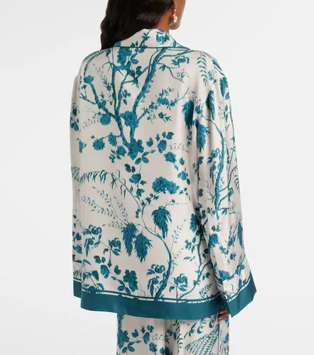 Chemise de pyjama en soie à fleurs - Erdem - Modalova