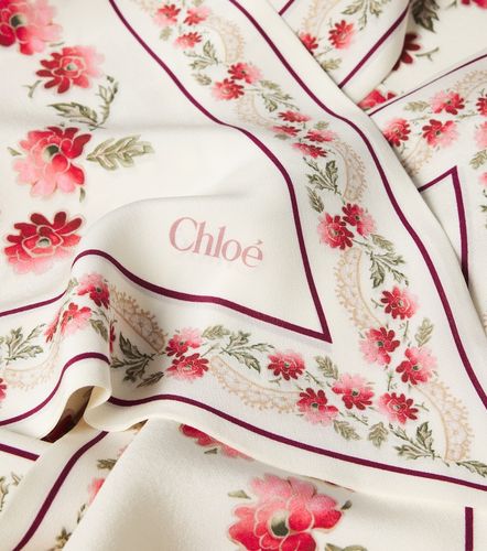 Chloé Foulard en soie à fleurs - Chloe - Modalova