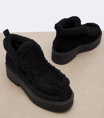 Bottines en daim et shearling - Gianvito Rossi - Modalova