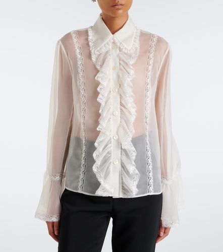 Blouse en soie mélangée à dentelle - Dolce&Gabbana - Modalova