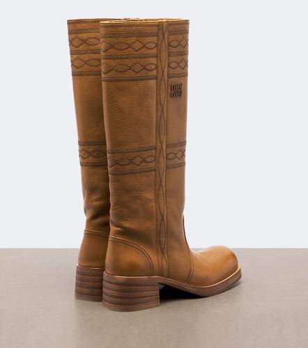 Miu Miu Bottes en cuir à broderies - Miu Miu - Modalova