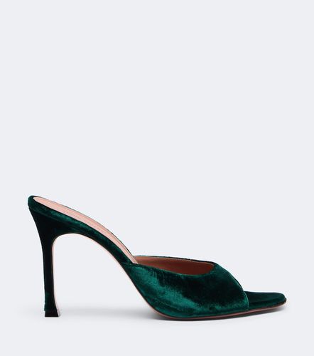 Amina Muaddi Mules Alexa en velours - Amina Muaddi - Modalova