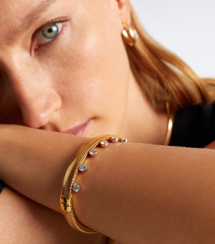 Bracelet Feelings en or 18 ct, émail noir et diamants - Nikos Koulis - Modalova