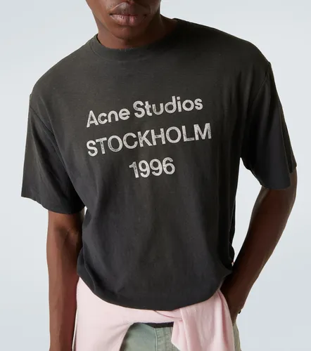 T-shirt imprimé en coton mélangé à logo - Acne Studios - Modalova