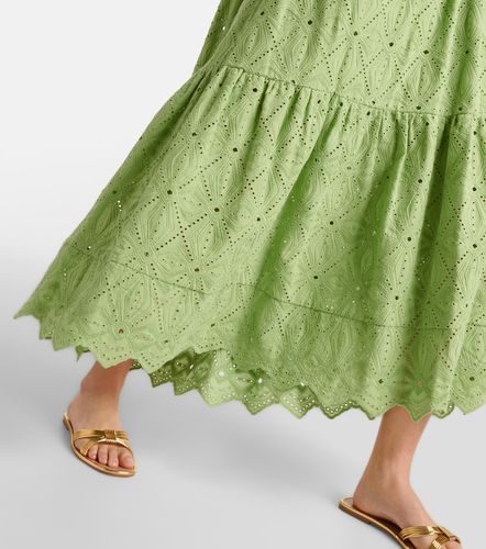 Robe longue en coton mélangé à broderies - Dorothee Schumacher - Modalova