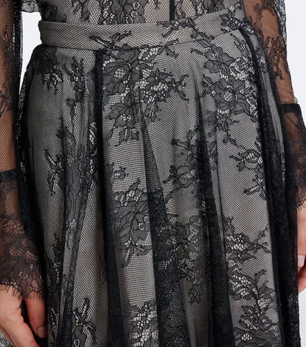 Jupe midi en dentelle à fleurs - Erdem - Modalova