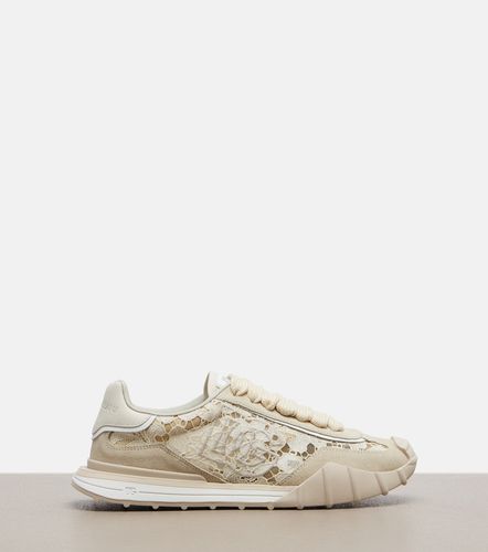 Baskets Runner en dentelle et daim - Dolce&Gabbana - Modalova
