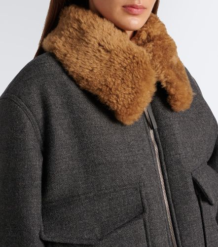 Veste blouson en laine vierge et shearling - Ami Paris - Modalova