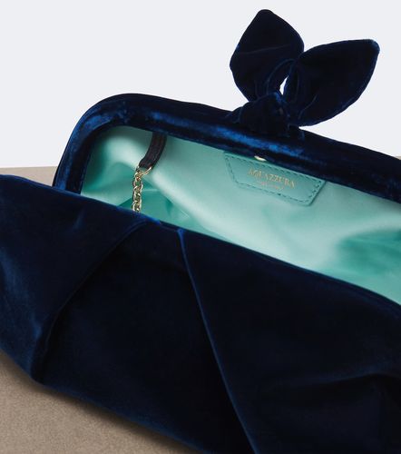 Pochette Bow Tie en velours - Aquazzura - Modalova