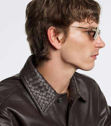 Lunettes de soleil rectangulaires - Bottega Veneta - Modalova