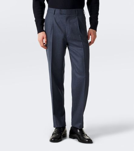 Pantalon droit en flanelle de laine - Zegna - Modalova
