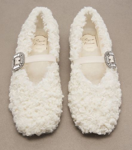 Mary Jane Pilgrim Strass en shearling - Roger Vivier - Modalova