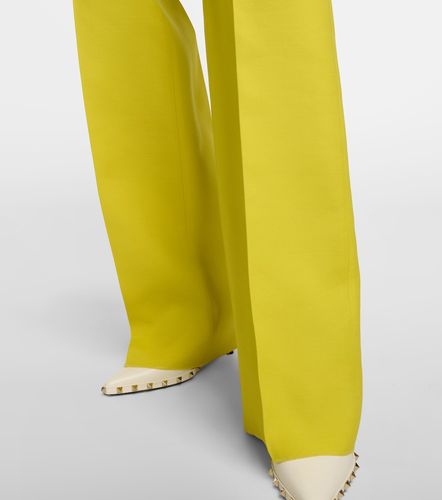Pantalon droit à taille haute en Crêpe Couture - Valentino Garavani - Modalova