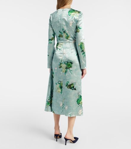 Erdem Robe midi en satin à fleurs - Erdem - Modalova