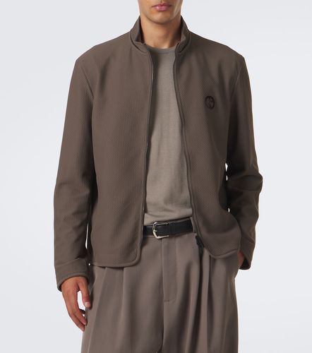 Veste blouson à logo - Giorgio Armani - Modalova