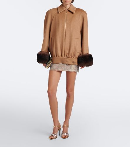 Veste blouson en poil de chameau - Valentino Garavani - Modalova
