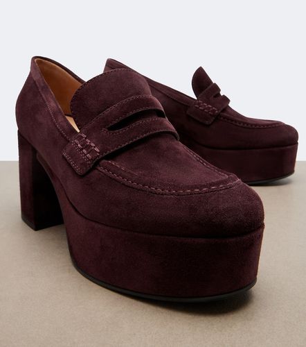 Mocassins à plateau Jenna en daim - Gianvito Rossi - Modalova