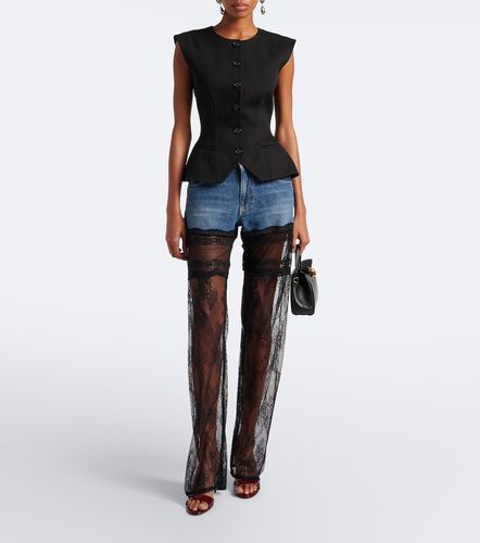 Blumarine Jean wide à dentelle - Blumarine - Modalova