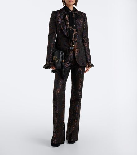 Pantalon évasé en jacquard de coton - Etro - Modalova