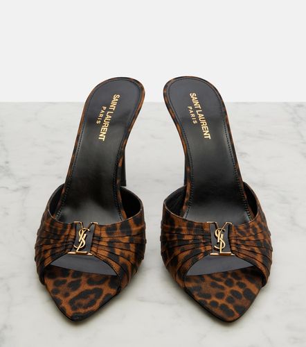 Mules Babylone Cassandre imprimées - Saint Laurent - Modalova