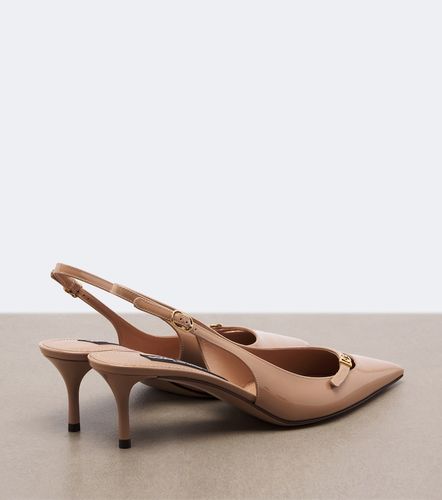 Escarpins slingback DG en cuir verni - Dolce&Gabbana - Modalova