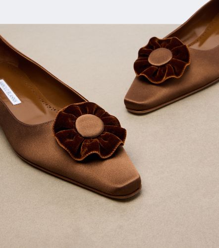 Ballerines Fortanflat en satin - Manolo Blahnik - Modalova