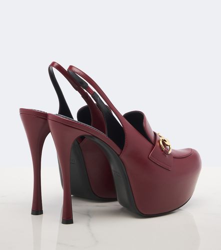 Escarpins slingback Fame Horsebit en cuir - Gucci - Modalova